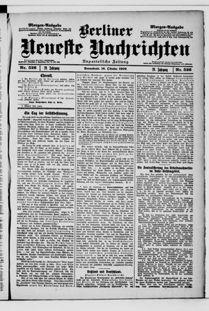 Berliner Neueste Nachrichten vom 16.10.1909