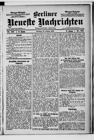 Berliner Neueste Nachrichten vom 19.10.1909