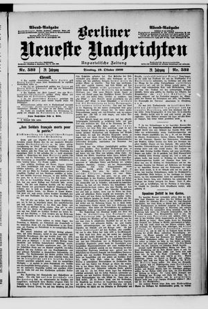 Berliner Neueste Nachrichten vom 19.10.1909