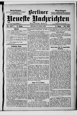Berliner Neueste Nachrichten vom 20.10.1909