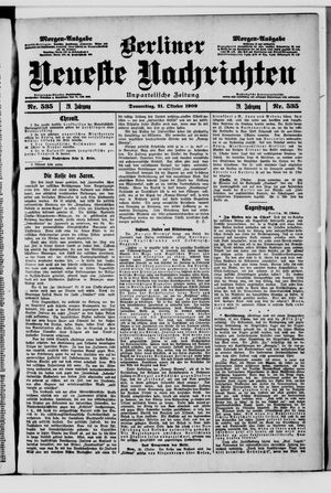 Berliner Neueste Nachrichten on Oct 21, 1909
