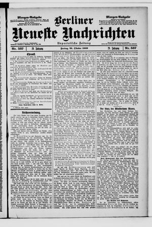 Berliner Neueste Nachrichten vom 22.10.1909