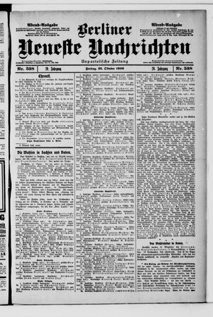 Berliner Neueste Nachrichten vom 22.10.1909