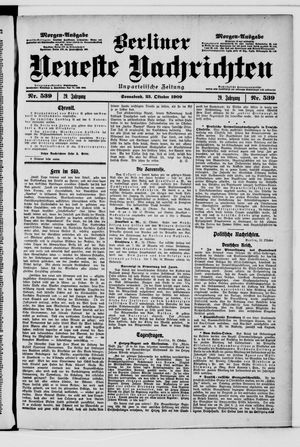 Berliner Neueste Nachrichten vom 23.10.1909