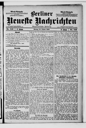 Berliner Neueste Nachrichten vom 25.10.1909