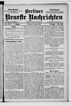 Berliner Neueste Nachrichten vom 26.10.1909