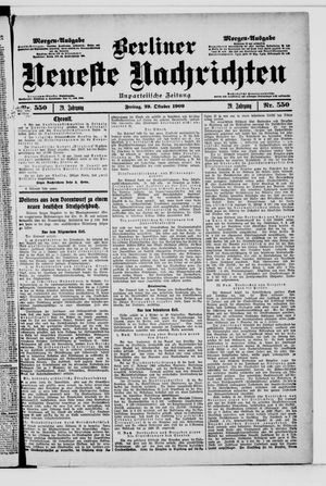 Berliner Neueste Nachrichten vom 29.10.1909