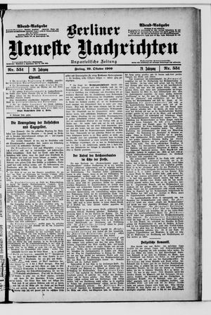 Berliner Neueste Nachrichten vom 29.10.1909