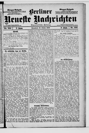 Berliner Neueste Nachrichten vom 30.10.1909