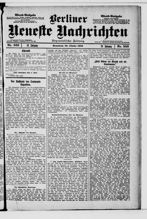 Berliner Neueste Nachrichten vom 30.10.1909