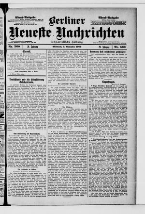 Berliner Neueste Nachrichten on Nov 3, 1909
