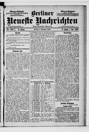 Berliner Neueste Nachrichten vom 05.11.1909