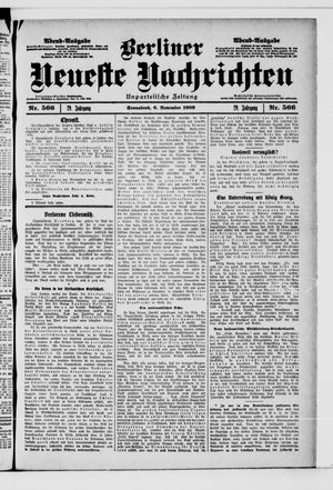 Berliner Neueste Nachrichten vom 06.11.1909