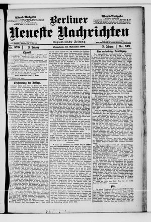 Berliner Neueste Nachrichten vom 13.11.1909