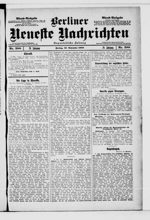Berliner Neueste Nachrichten vom 19.11.1909