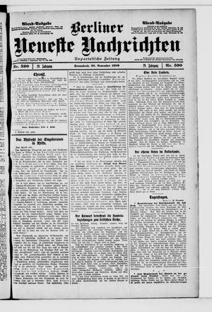 Berliner Neueste Nachrichten vom 20.11.1909