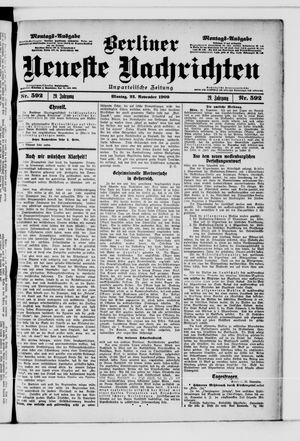 Berliner Neueste Nachrichten vom 22.11.1909