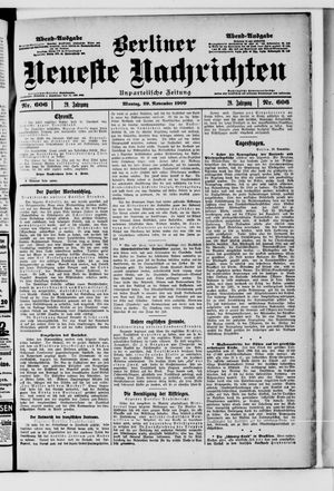 Berliner Neueste Nachrichten vom 29.11.1909