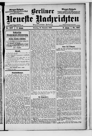 Berliner Neueste Nachrichten vom 30.11.1909