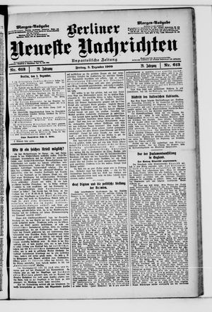 Berliner Neueste Nachrichten vom 03.12.1909