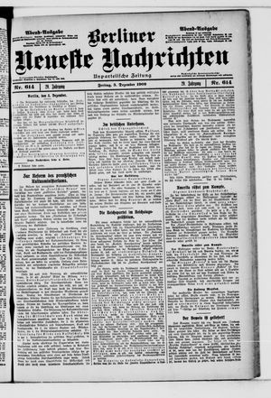 Berliner Neueste Nachrichten vom 03.12.1909