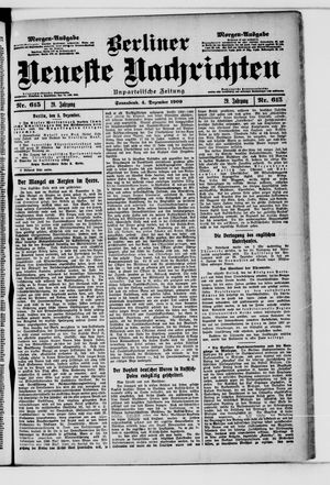 Berliner Neueste Nachrichten vom 04.12.1909