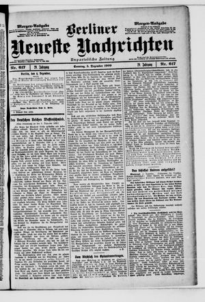 Berliner Neueste Nachrichten vom 05.12.1909