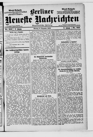 Berliner Neueste Nachrichten vom 06.12.1909