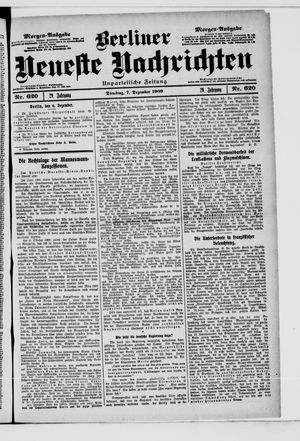 Berliner Neueste Nachrichten vom 07.12.1909