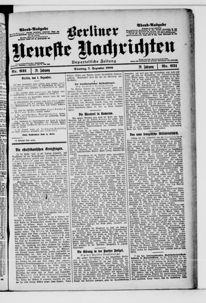 Berliner Neueste Nachrichten vom 07.12.1909