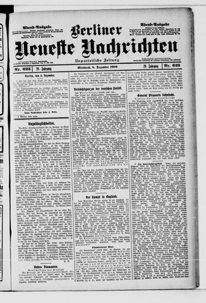 Berliner Neueste Nachrichten vom 08.12.1909
