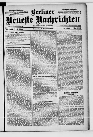 Berliner Neueste Nachrichten vom 09.12.1909
