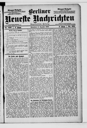 Berliner Neueste Nachrichten vom 11.12.1909