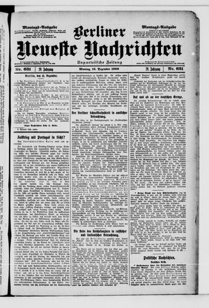 Berliner Neueste Nachrichten vom 13.12.1909