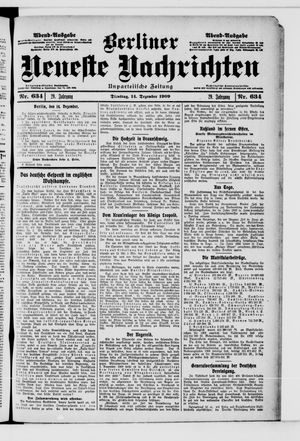 Berliner Neueste Nachrichten vom 14.12.1909