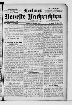 Berliner Neueste Nachrichten vom 15.12.1909
