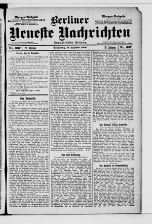 Berliner Neueste Nachrichten vom 16.12.1909
