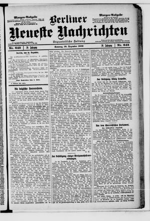 Berliner Neueste Nachrichten vom 19.12.1909