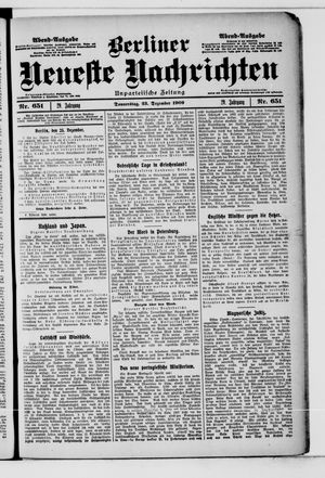 Berliner Neueste Nachrichten vom 23.12.1909