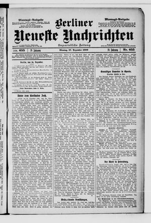 Berliner Neueste Nachrichten vom 27.12.1909