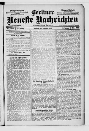 Berliner Neueste Nachrichten vom 28.12.1909