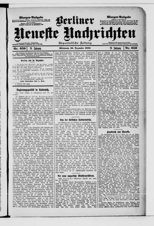 Berliner Neueste Nachrichten on Dec 29, 1909