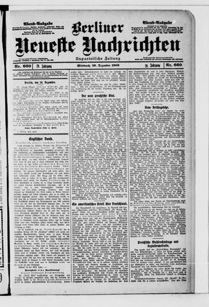 Berliner Neueste Nachrichten vom 29.12.1909