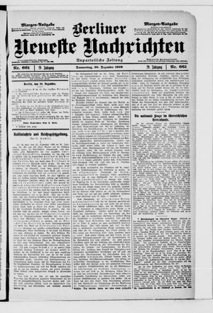 Berliner Neueste Nachrichten vom 30.12.1909