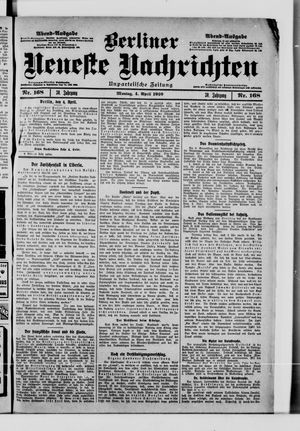 Berliner neueste Nachrichten vom 04.04.1910
