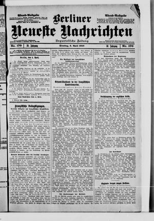 Berliner Neueste Nachrichten vom 05.04.1910
