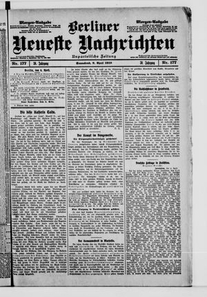 Berliner neueste Nachrichten vom 09.04.1910