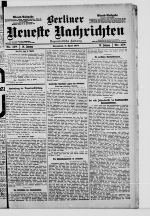 Berliner neueste Nachrichten vom 09.04.1910