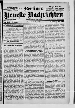 Berliner neueste Nachrichten vom 23.04.1910