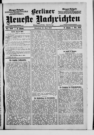 Berliner Neueste Nachrichten vom 30.04.1910